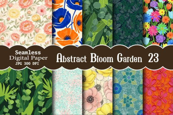 Abstract Bloom Garden Seamless Papers: A Versatile Creative Resource