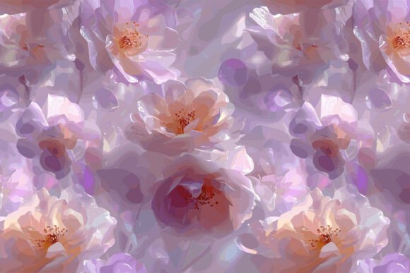 Abstract Ethereal Dreamy Floral Pattern