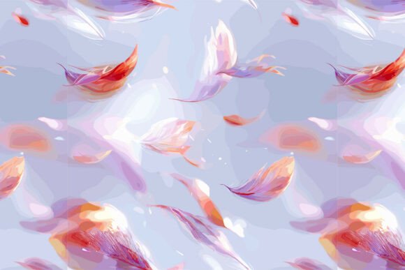 Abstract Ethereal DreamyFeather Pattern4: A Vision of Elegance and Versatility