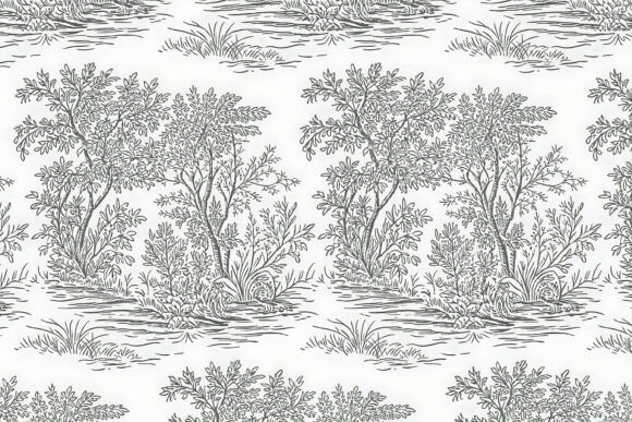 Antique Grey Toile De Jouy Pattern: A Timeless Fusion of Vintage and Nature