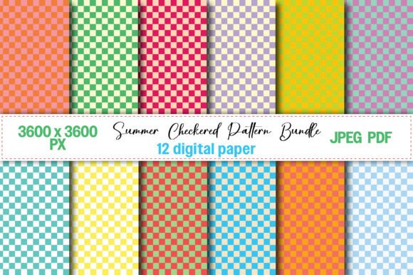 Brighten Your Designs with the Summer Checkered Pattern Bundle