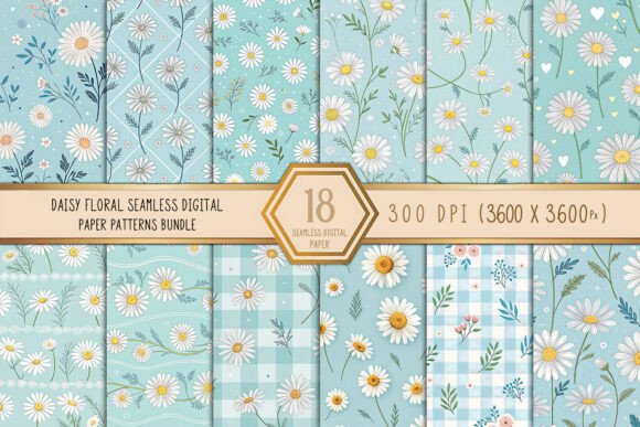 Daisy Floral Seamless Digital Paper Bund: A Versatile Resource for Creative Projects