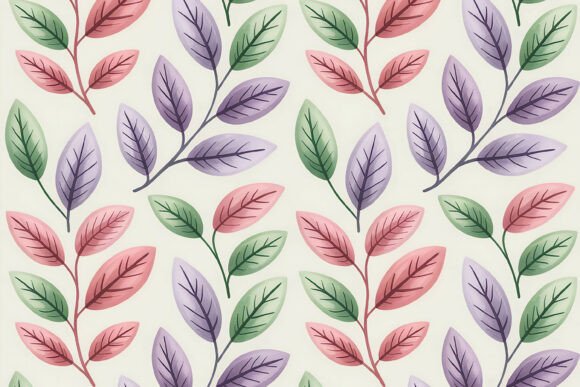 Forest Moss Green Leaf Seamless Design