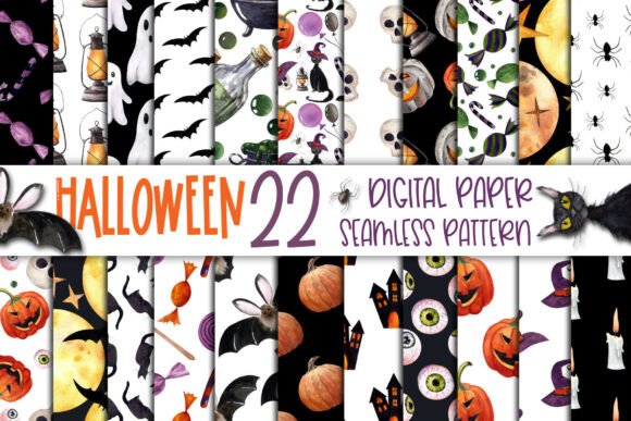 Halloween Watercolor Pattern Bundle: A Creative Tool for Modern Designers