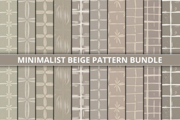 Minimalist Beige Pattern Bundle: A Versatile Collection for Modern Creativity