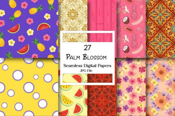 Palm Blossom Digital Papers
