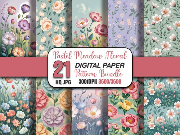 Pastel Romantic Meadow Digital Paper: A Strategic Tool for Creative and Professional Projects
