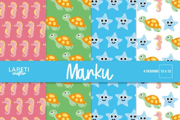 Sea Animals Digital Paper Pack: A Creative Resource for Modern Crafters