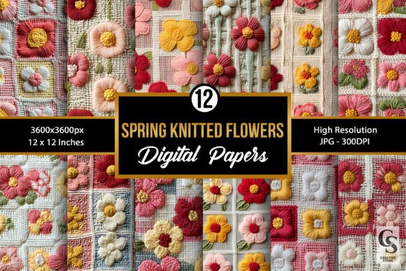 Spring Knitted Flowers Digital Papers: A Creative Revolution for Modern Designers