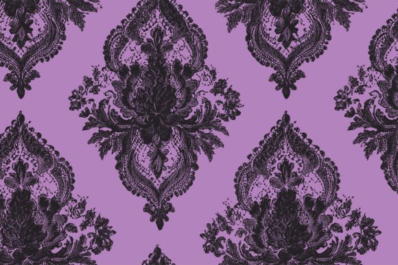 Vector Seamless Pattern 1 Black Vintage